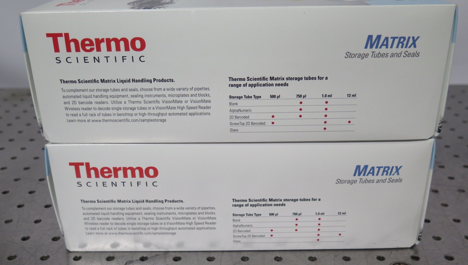 R202595 (2) Thermo Scientific Matrix BC Empty Latch Racks 0.75mL Tubes BC30655