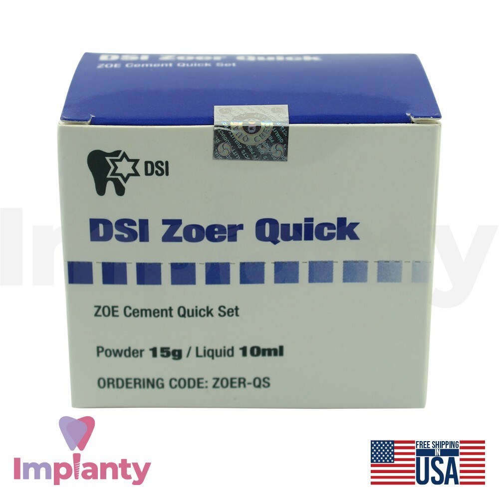 Dental Quick Set Zoe Cement 20g Powder And 10ml Liquid Temp Filling Dentistry
