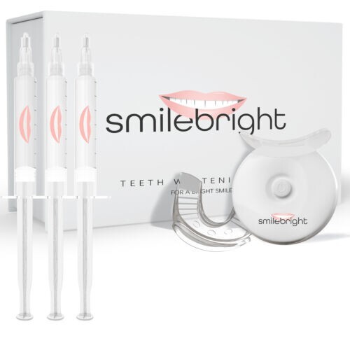 SmileBright 35% Teeth Whitening LIGHT Kit with 3 syringes & bleaching trays