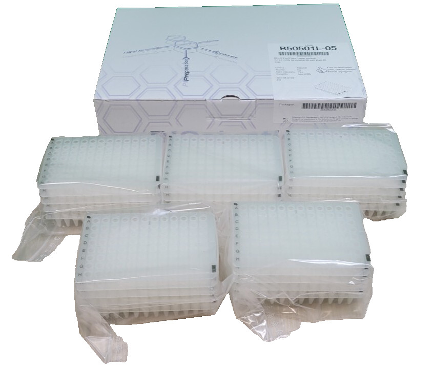 (QTY. 25) BIOPLASTICS 96 Well x 0.2 ml Plate, Laser Marked RP, LF, NON SK NEW