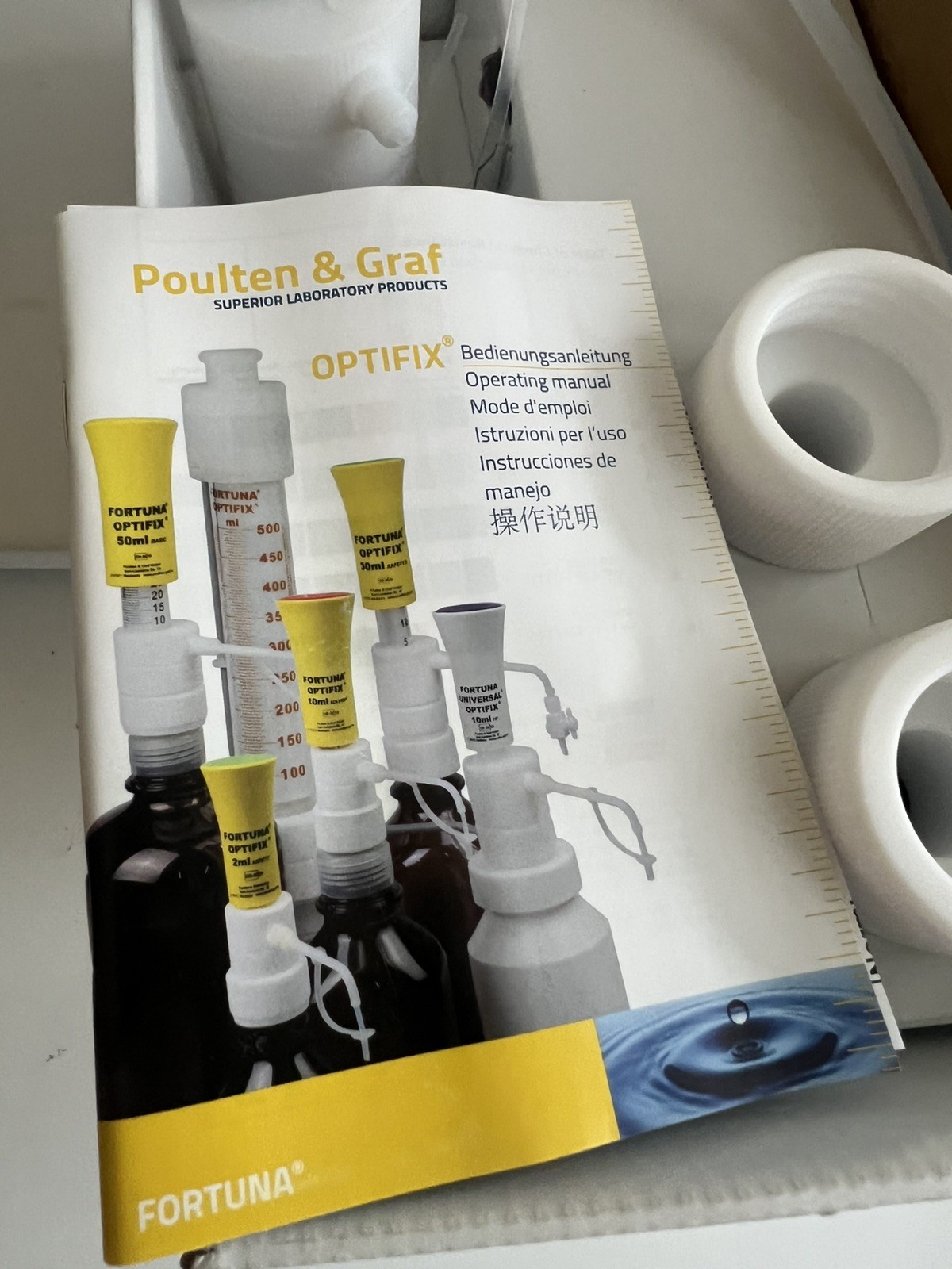 New Poulten & Graf Bottle Top Dispenser Kit 101-106-33 Fortuna OPTIFIX HF 1-5ml