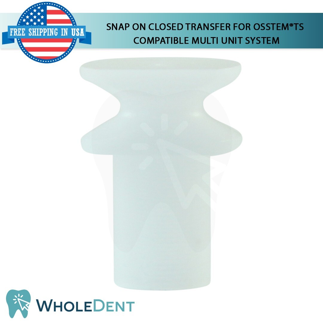 5x Dental Snap On Closed Transfer Multi Unit Prosthetic 0sstem® TS Compatible