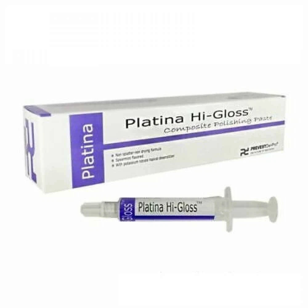 3 x Dental PLATINA HI GLOSS Composite Polishing Paste for restorations 4gm Pack