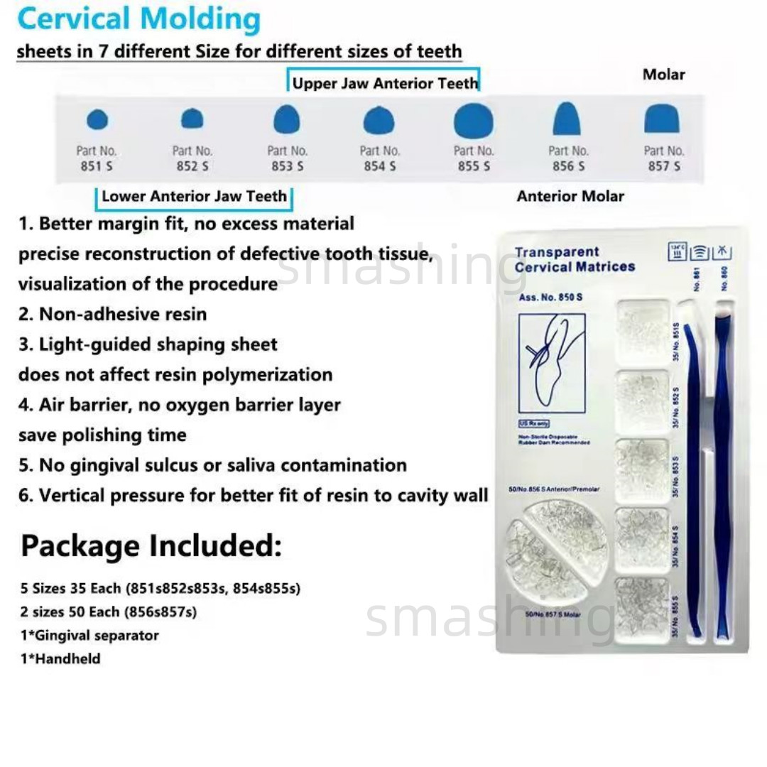 Dental Transparent Cervical Matrices Composite Gingival Retractor Clear Matrix