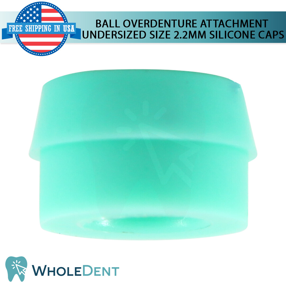 10x Standard Aqua Silicone Cap Ø2.2mm Ball Attachment Abut ment Dental Im plant