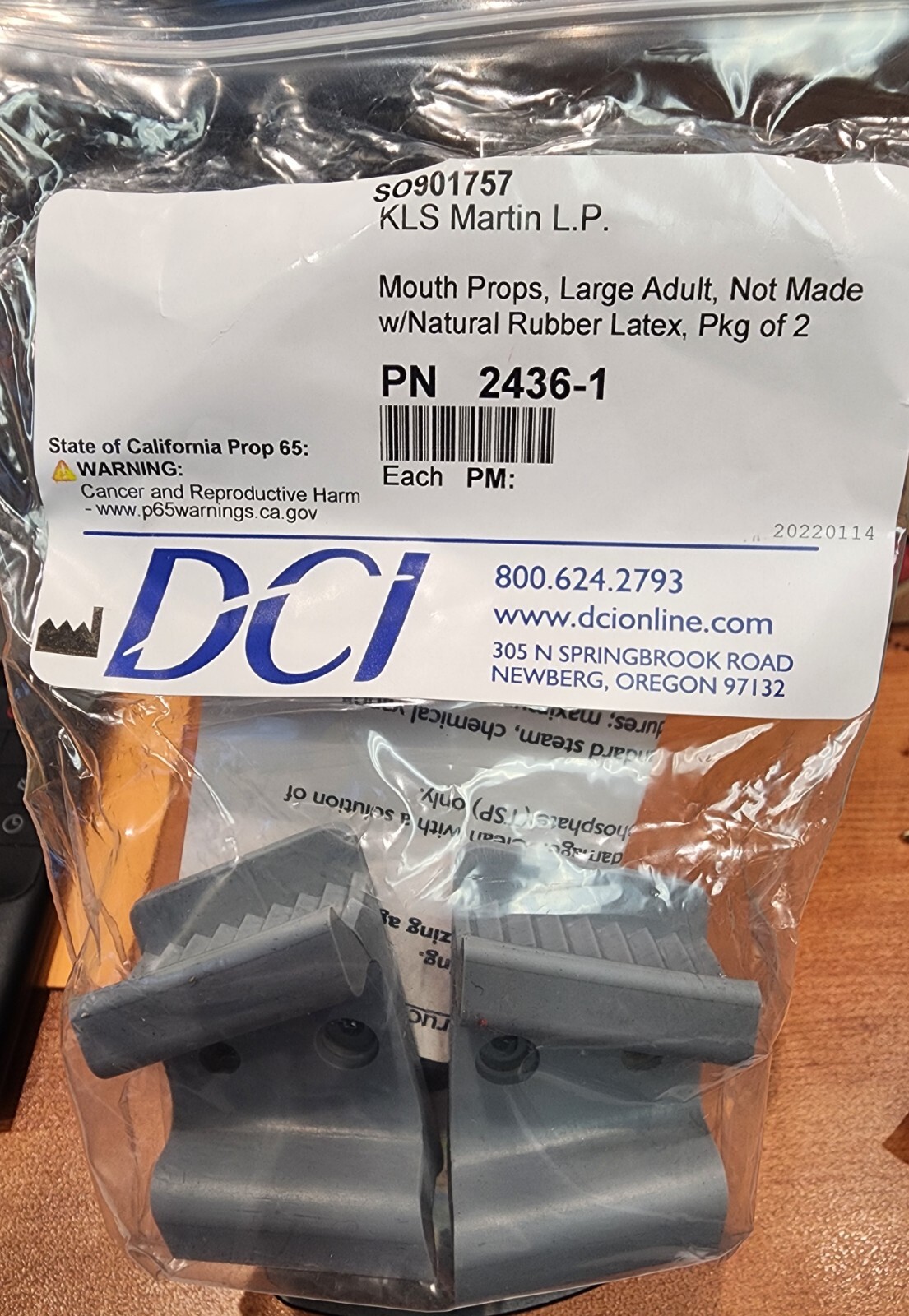 Bite Blocks, Mouth Props, Large Adult, Pkg of 2, DCI 2436-1
