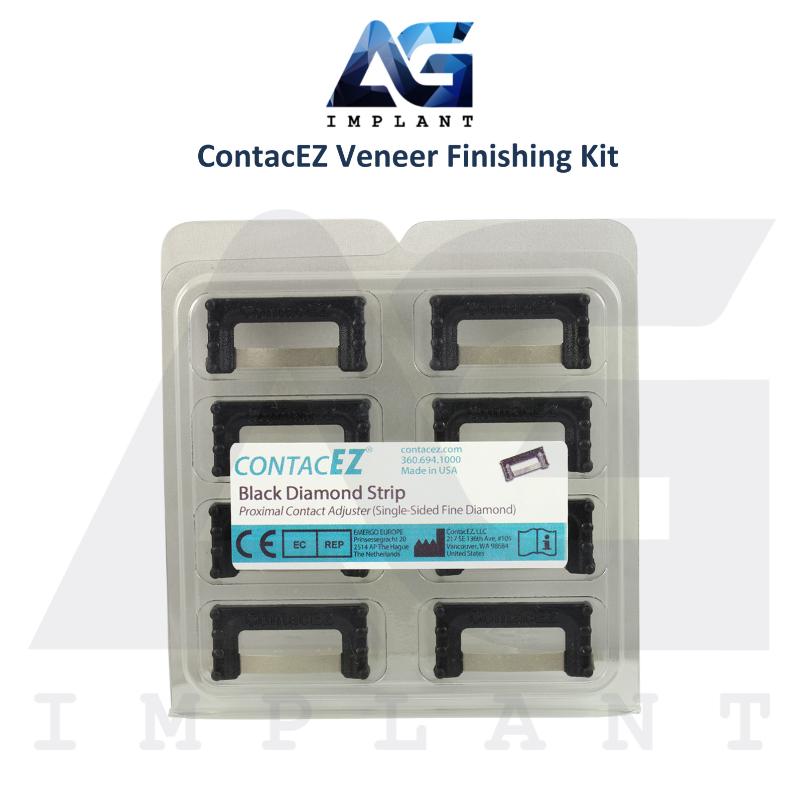 ContacEZ Veneer Finishing Kit 32pcs Diamond Coating Dental Orthodontic Strips