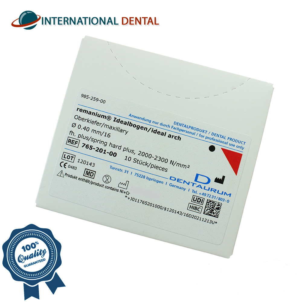 Ortho Dental Dentaurum Remanium Ideal Arch Round Archwires Maxillary Jaw Upper