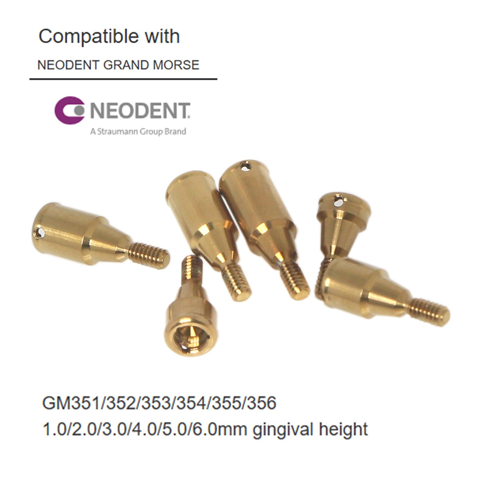 Dental Overdenture Male cap Locator Abutment for Neodent GM Grand Morse Platform