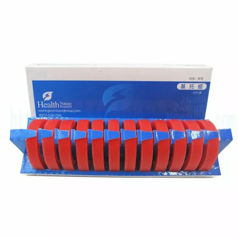 12 Pcs/Pack Dental Preformed Laboratory Bite Block Wax Base Block Wax Occlusal