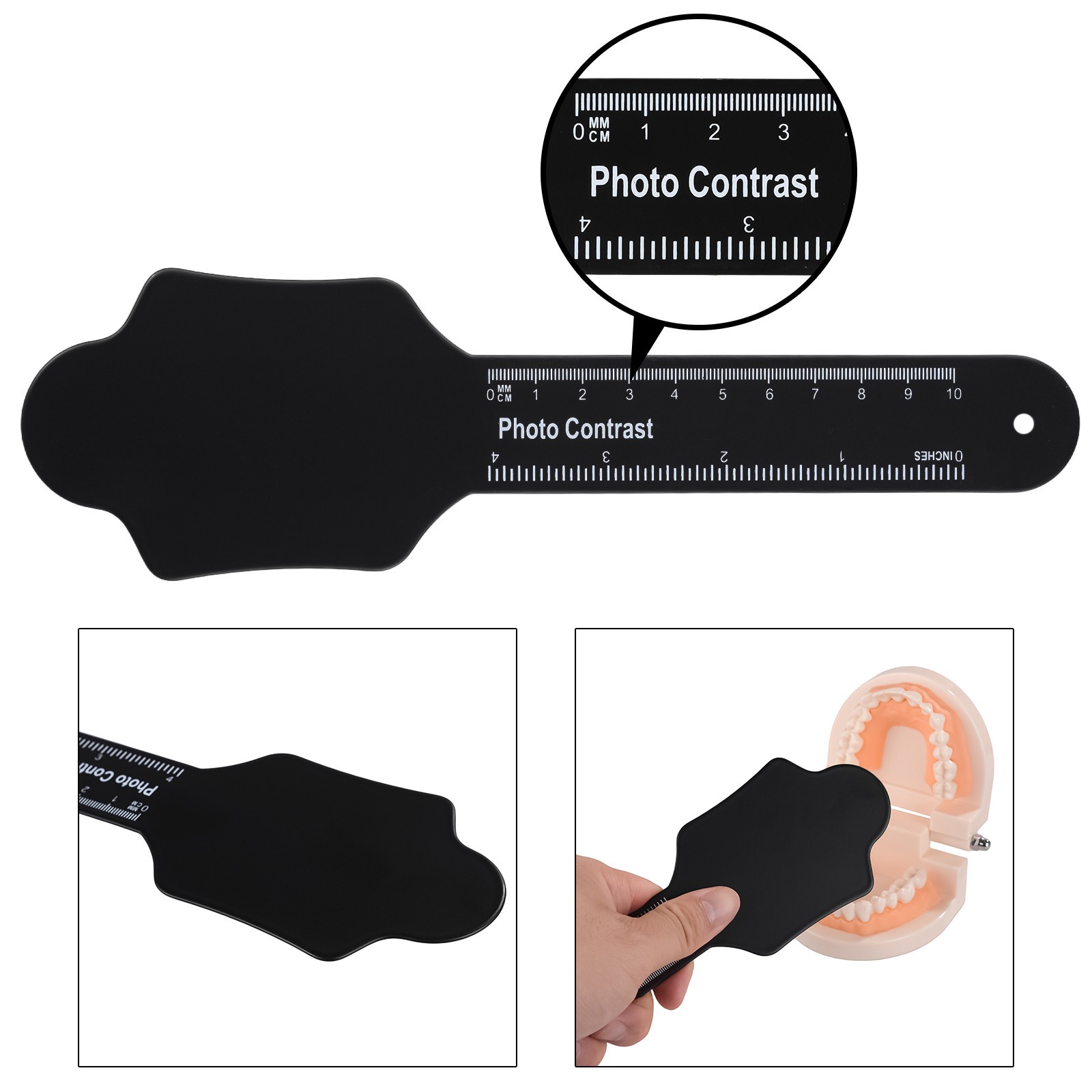 6PCS Autoclavable Dental Orthodontic Photo Contrast Black Background Photography
