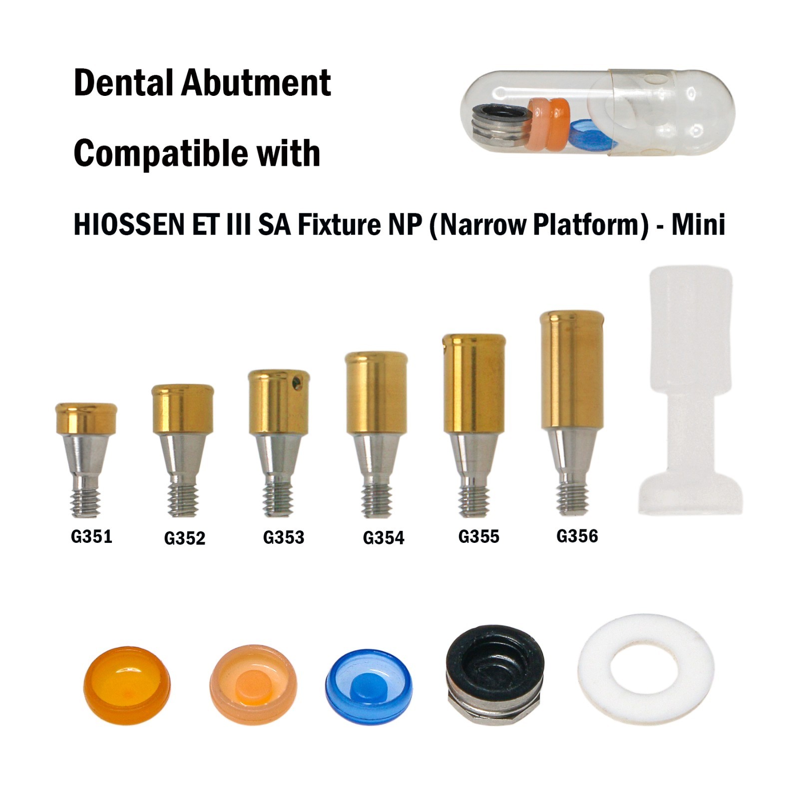 US HIOSSEN ET Locator Overdenture Abutment Male Cap Tool fit Osstem MINI/Regular
