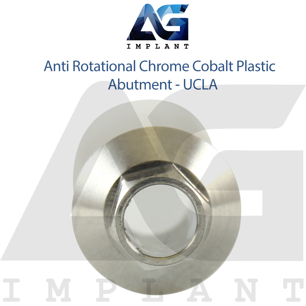 5 Anti Rotational Chrome Cobalt Base Plastic Abutment UCLA Int Hexagon 2.42mm