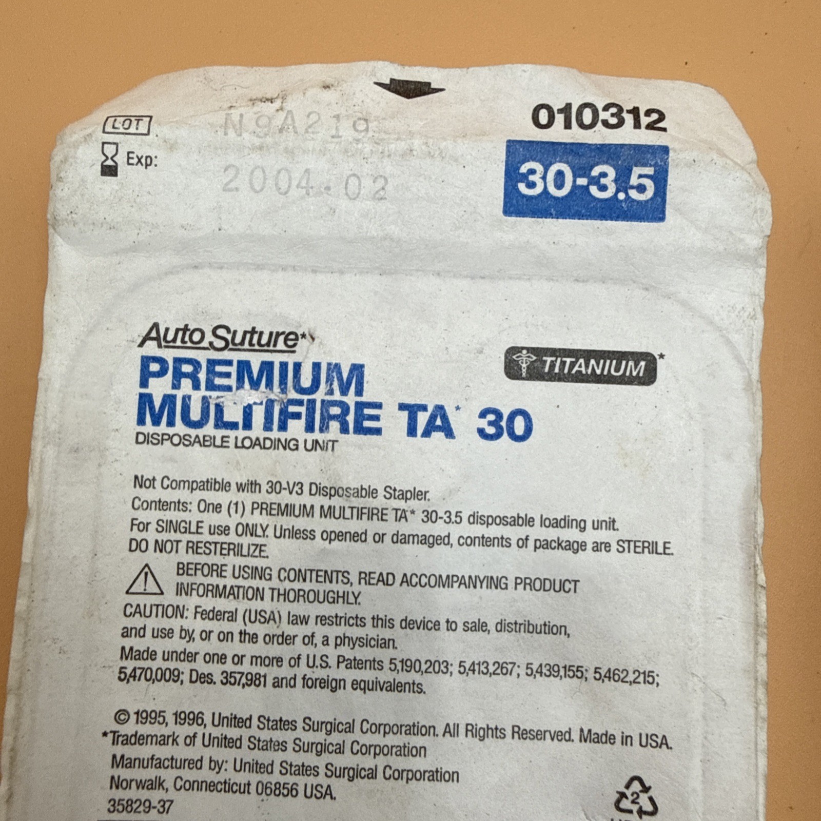COVIDIEN Auto Suture Premium Multifire TA 30-3.5