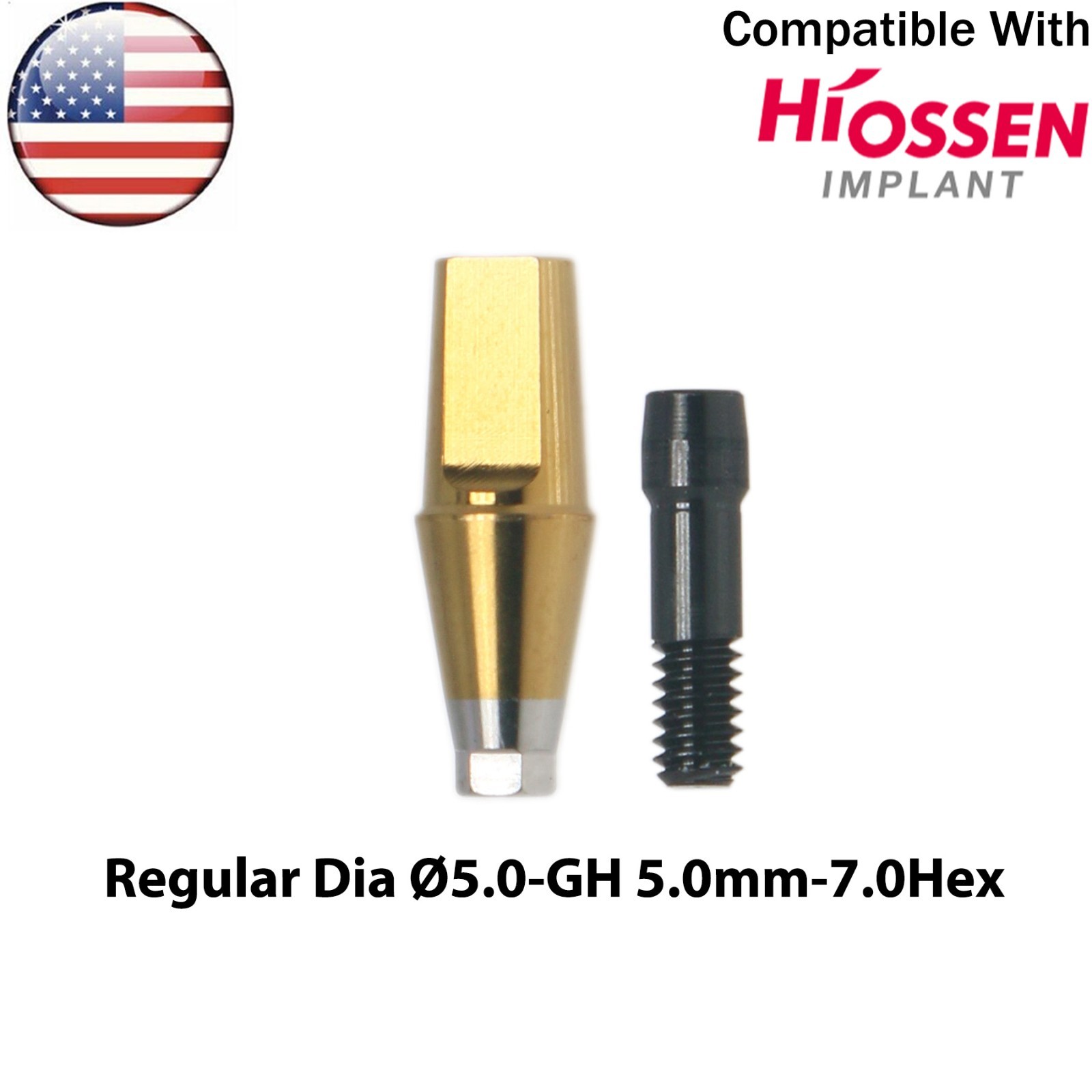 US Dental Straight Transfer Abutment Regular Ø4.5/5.0/6.0mm Fits Osstem Hiossen