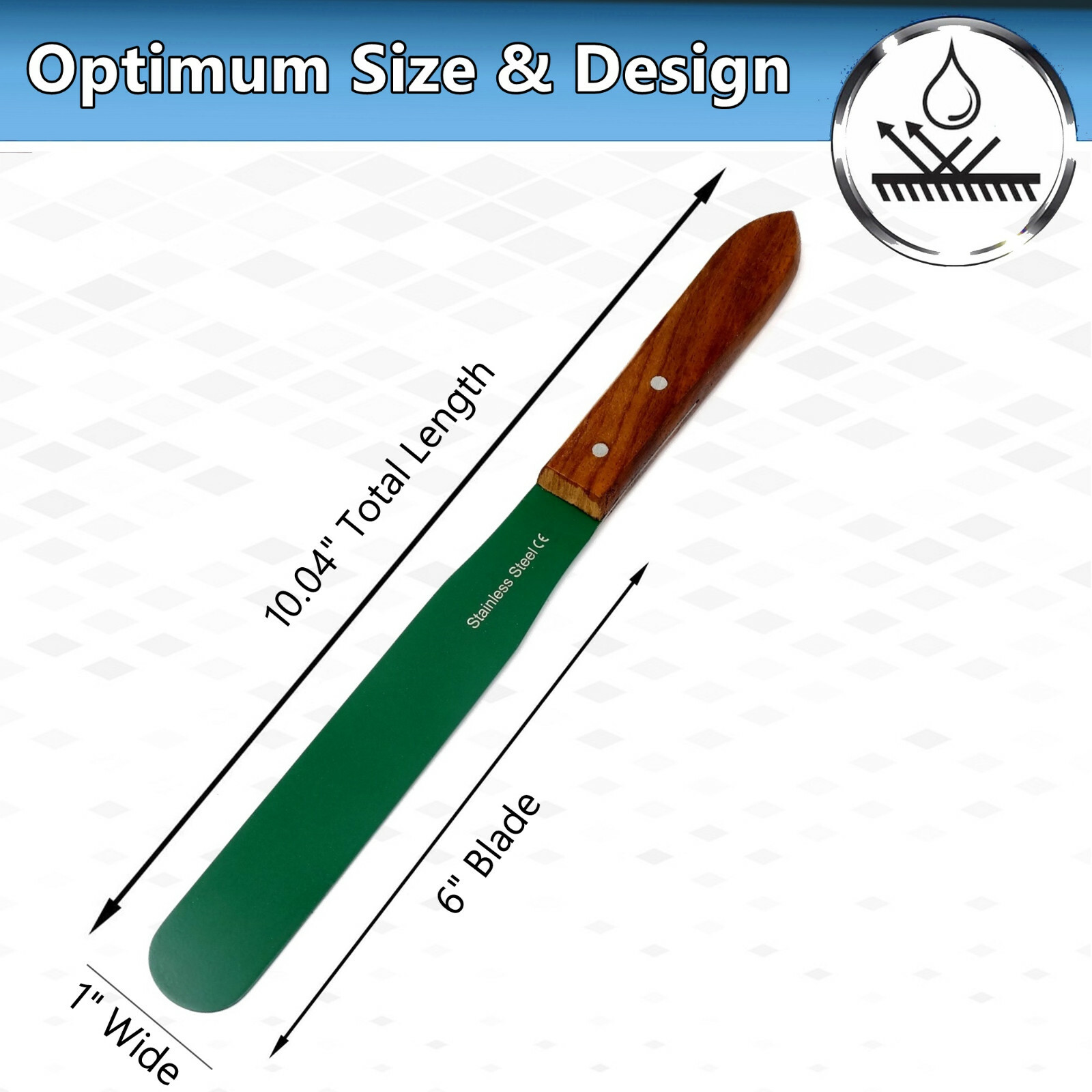 6” PTFE Coated Non-stick Blades, Lab Spatula Ergonomic Handle,Laboratory Tools