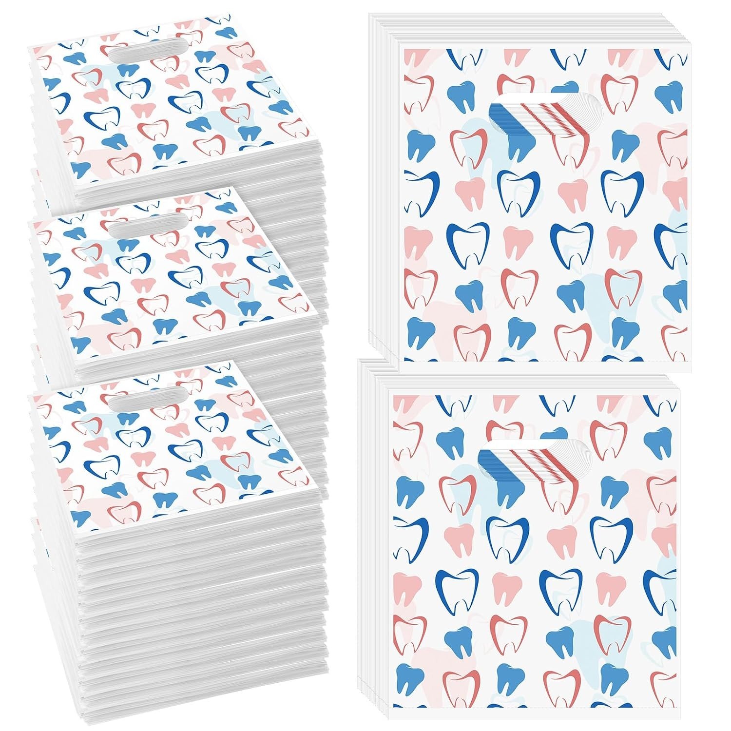 Bulk 600 Plastic Tooth Bags (9×8 in) – Perfect for Dental Clinics & Parties