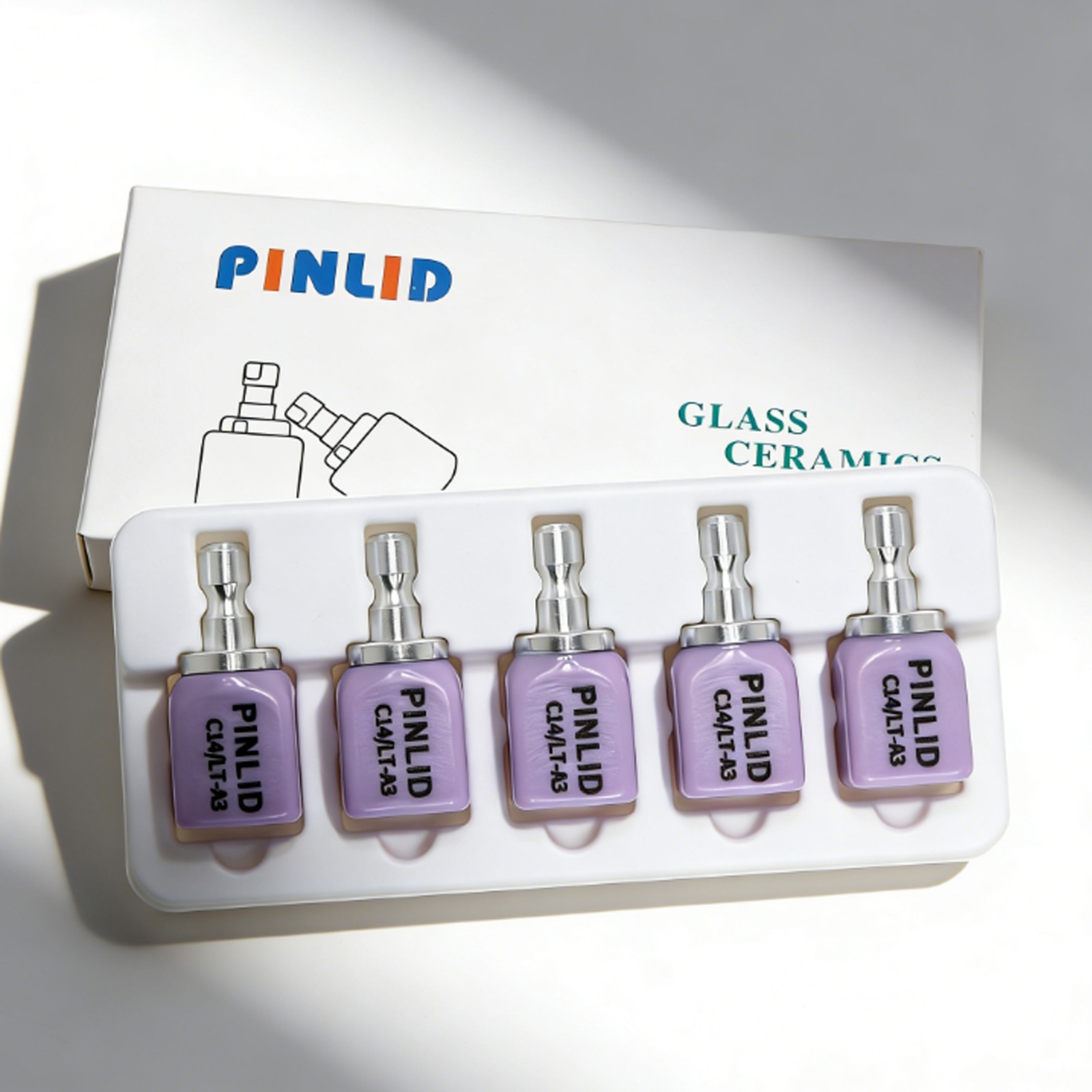 5Pcs LT C14 Dental Emax CAD CAM Glass Ceramic Blocks Lithium Disilicate CEREC