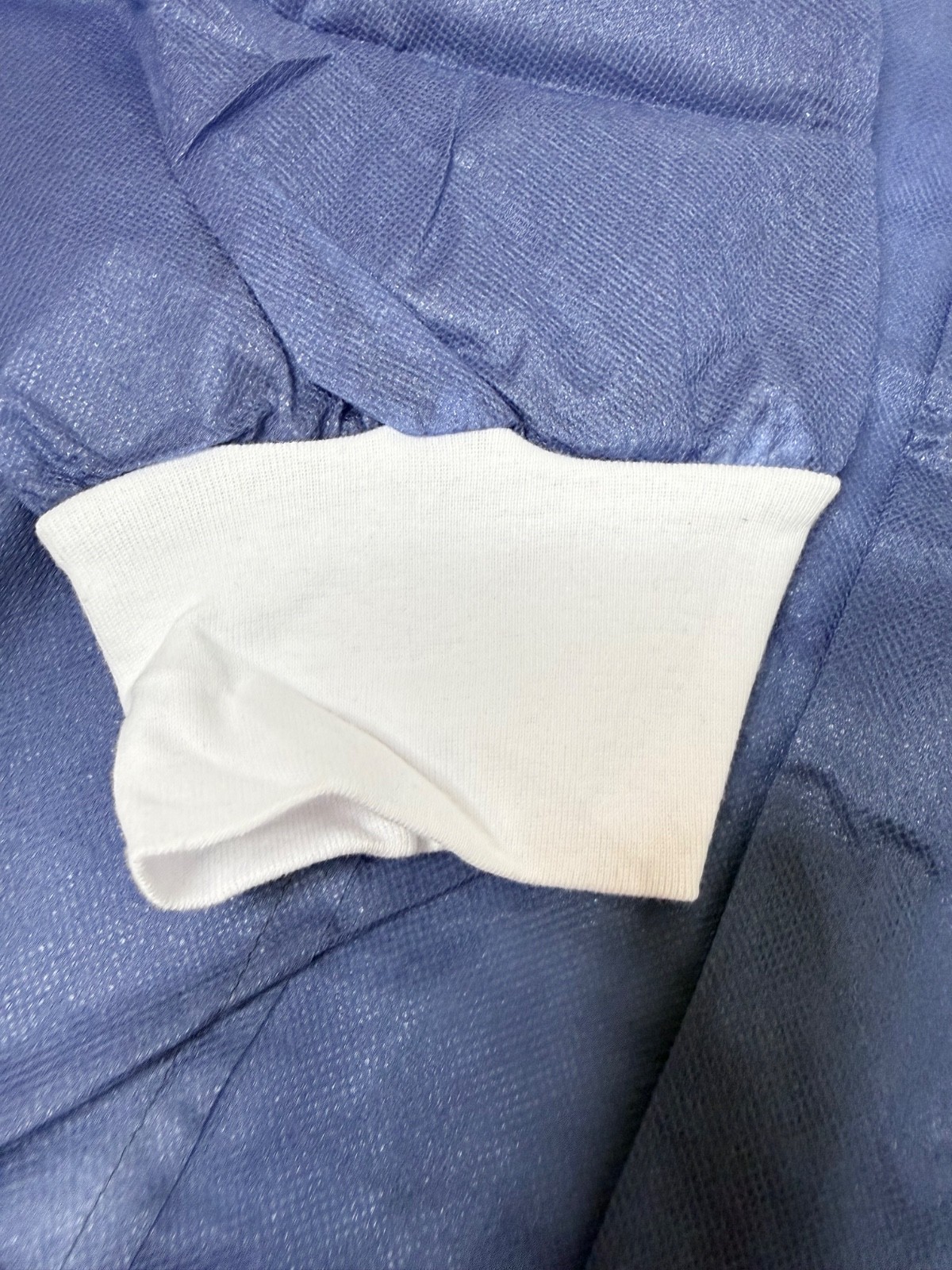 NEW Lot of 10 ValueFlex Disposable Lab Jackets XXL Blue Knit Cuffs Snap Front