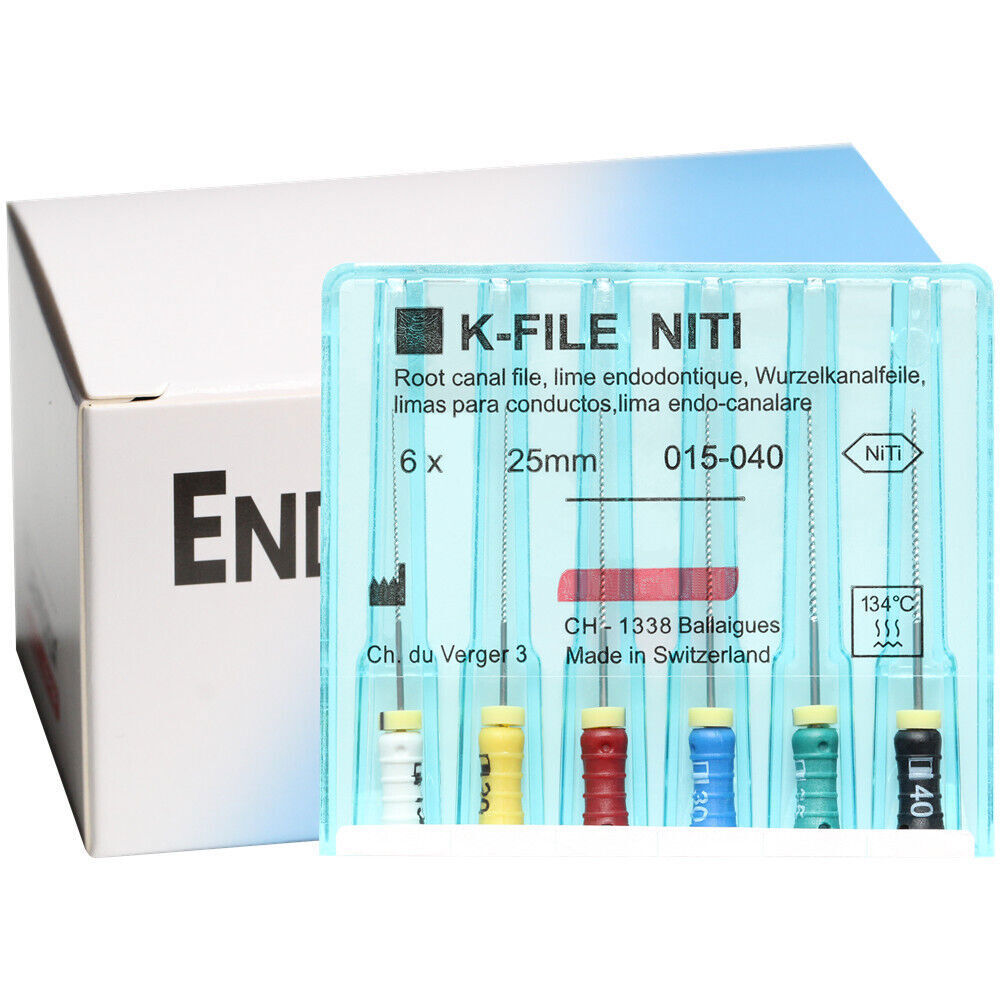 10 Packs Dental K-FILE NITIFLEX NiTi Flexible Endodontic ENDO Root Canal K Files