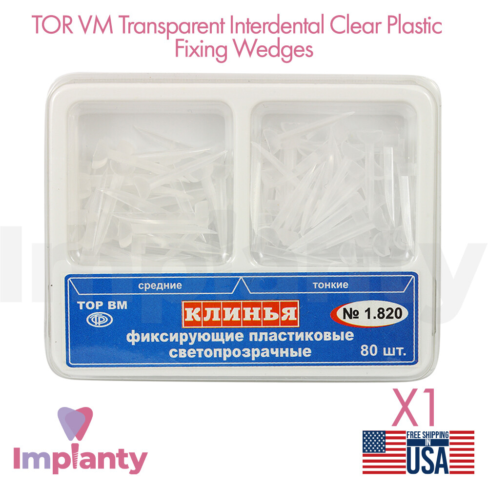 TOR VM Transparent Interdental Clear Plastic Fixing Wedges Dental Restoration