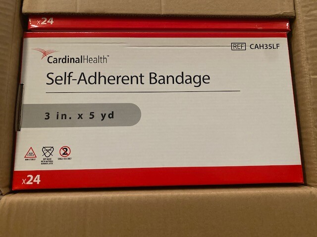 24 Pack Cardinal Health Self-Adherent Bandage 3” x 5 yds Non-Sterile Exp 9/2022