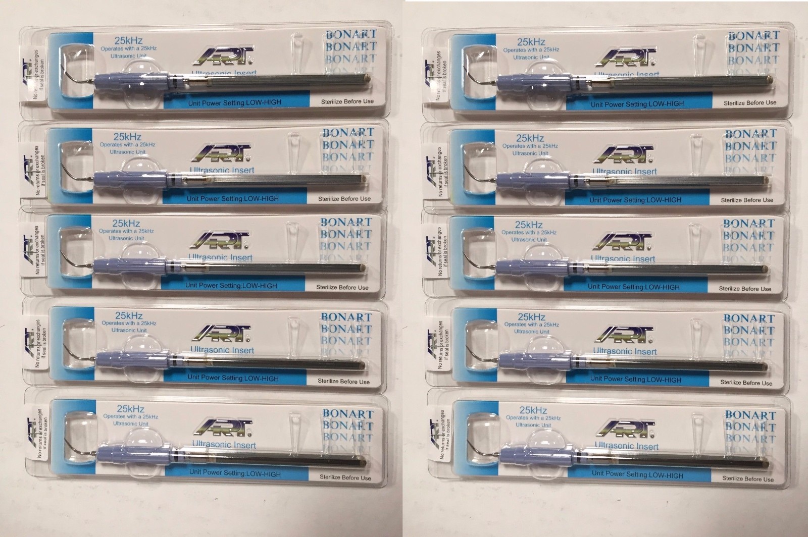 BONART 25KHz IF-50 STREAMLINE#10 CAVITRON ULTRASONIC INSERT PLASTIC GRIP 10/PACK