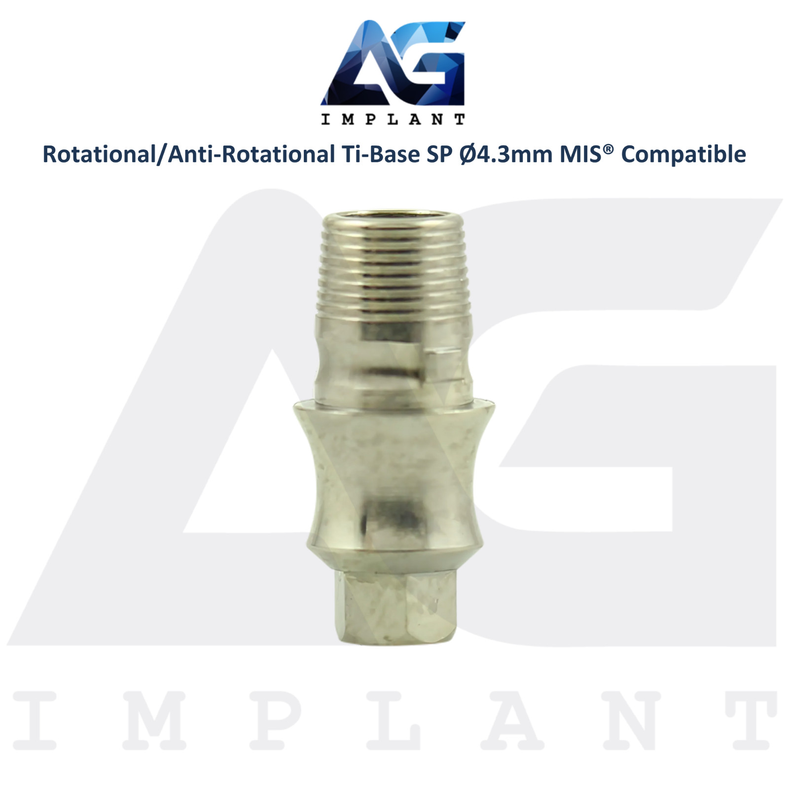 x5 MIS® Compatible Tibase Anti-Rotational/Rotational Ø4.3mm Standard Platform