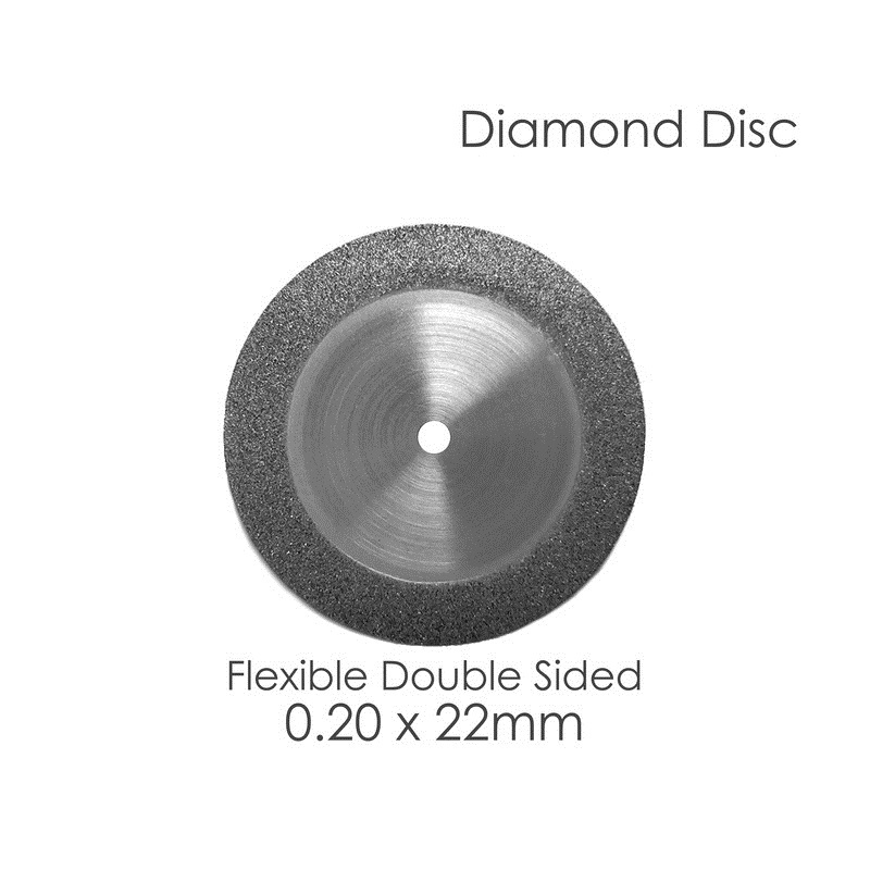 1 Diamond Disc For Your Dental Lab Double Sided Flex .20 x 22mm Disk