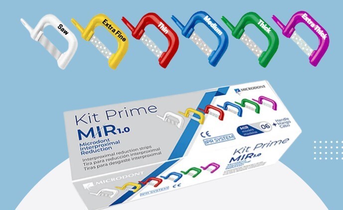Microdont Kit Prime Interproximal Reduction: 1 Handle and 6 MIR Models