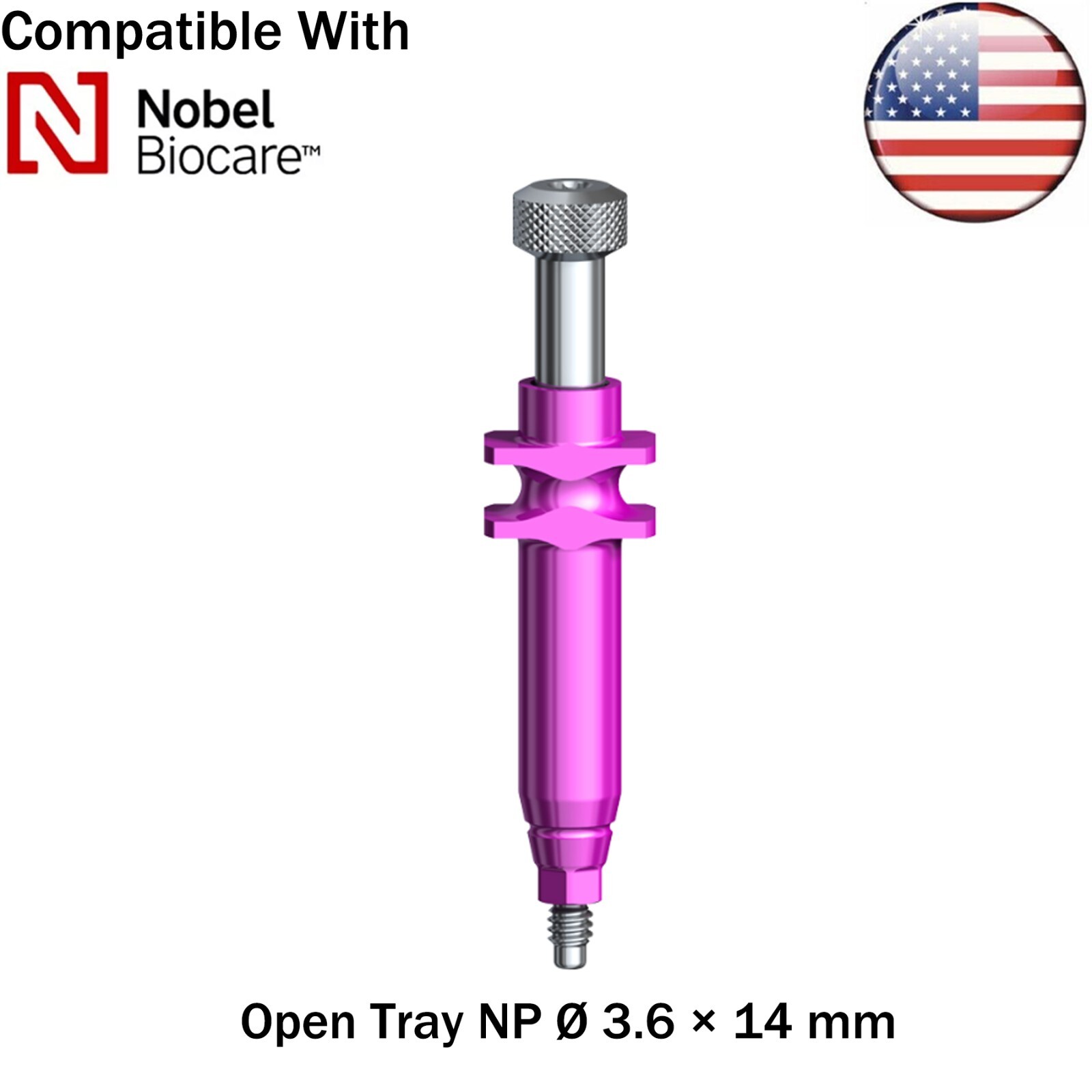 US Dental fits Nobel Active NP/RP Impression Transfer Coping Close Open Tray