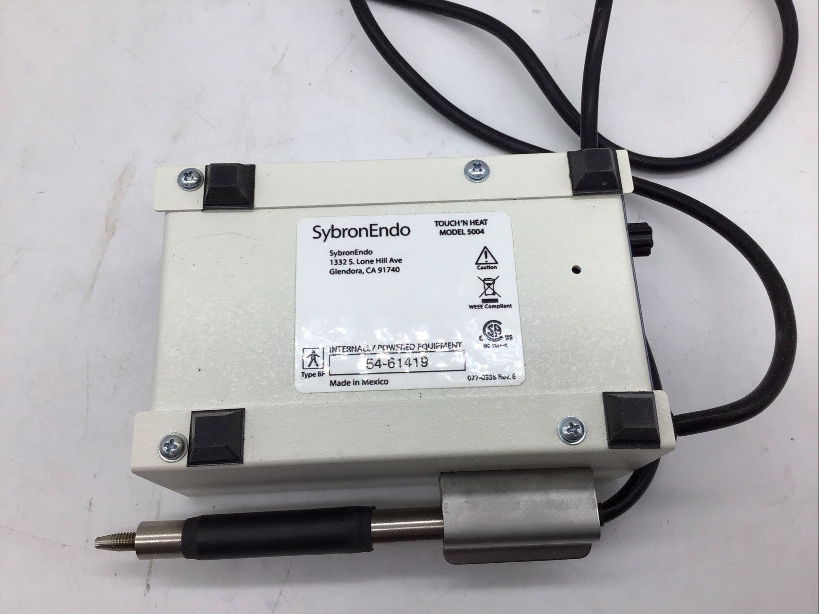 Sybron Endo Touch ‘N Heat 5004 Endodontic Heat Source Parts & Repair Read