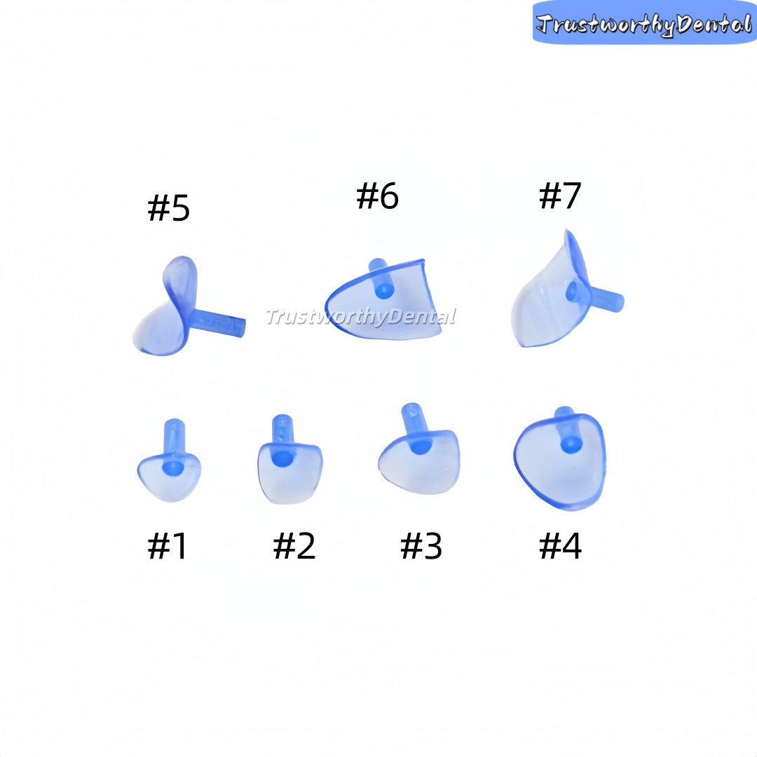 Dental Matrix Forms Cervical Transparent Blue Matrices Handle Class V Cure-Thru