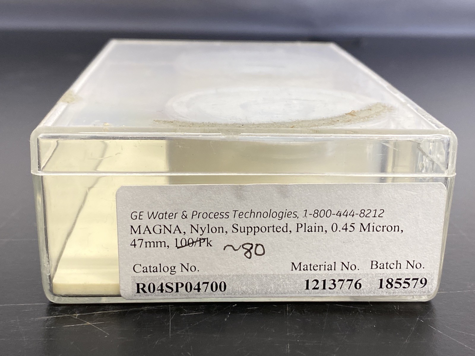 (~80) GE GVS Magna Nylon Membrane Filters 47mm 0.45um Plain Surface R04SP04700