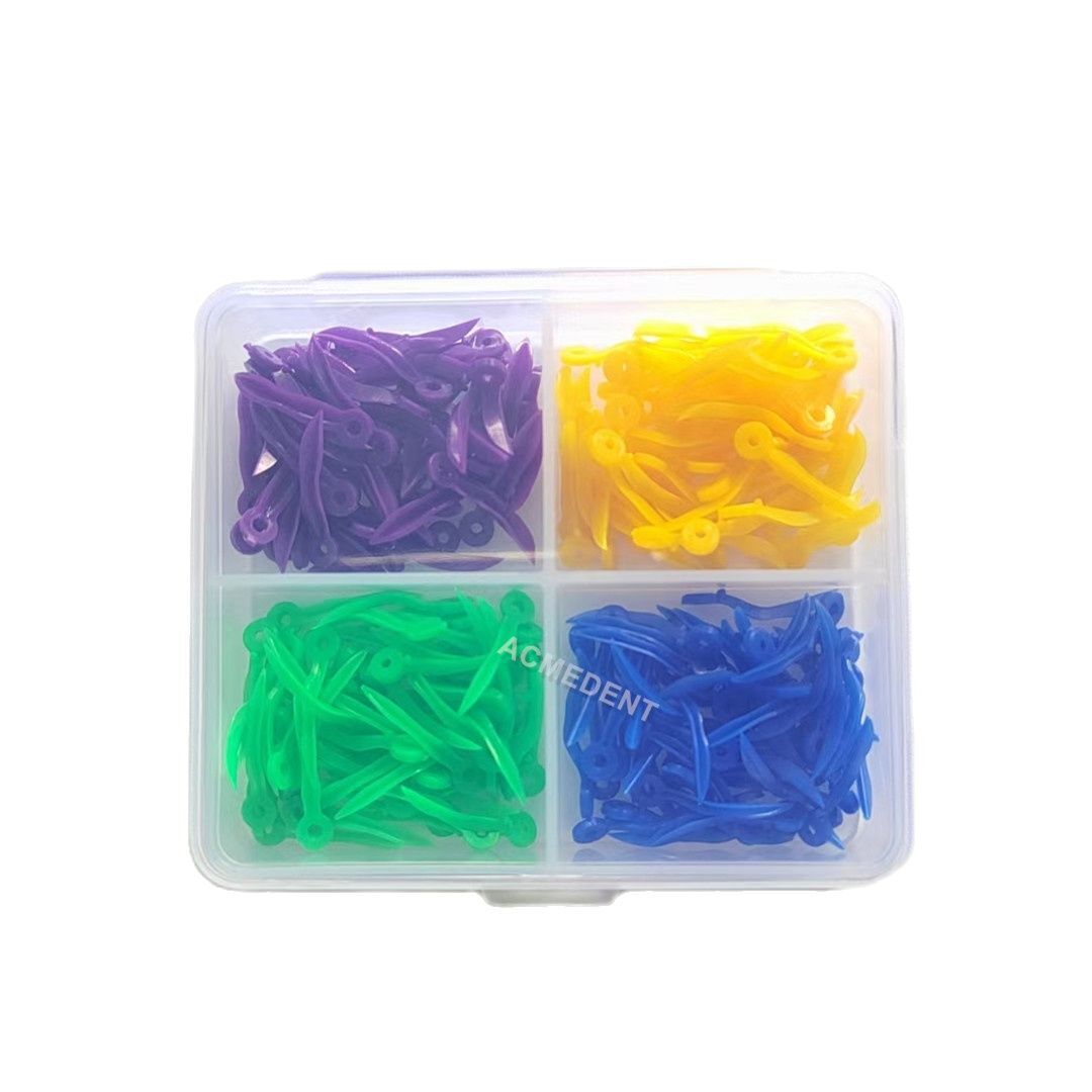 1000pcs Dental Wedges Tooth Gap Wedge Safety Holes 134℃ 4Sizes Plastic Diastema