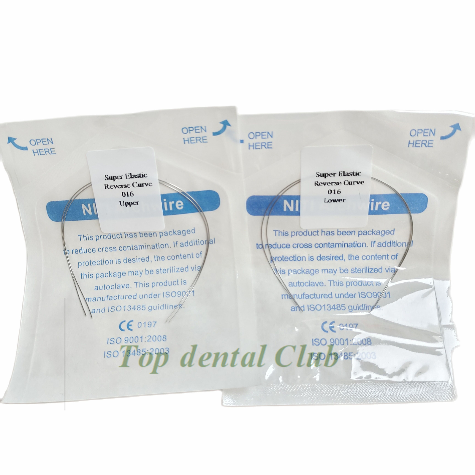 10Packs Dental Orthodontic Arch Wire Reverse Curve Round Niti Super Elastic