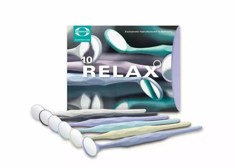 HAHNENKRATT DENTAL RELAX FS Rhodium Mouth Mirrors REF 7110-size 5 10 ASSORTMENT
