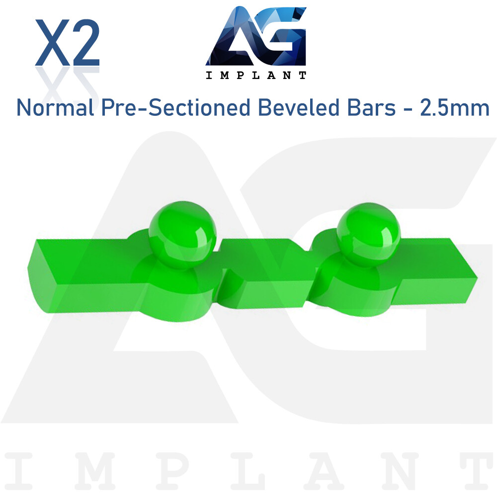 2 Normal Pre-Sectioned Beveled Bar OT Cap Ball Attachment Rhein83