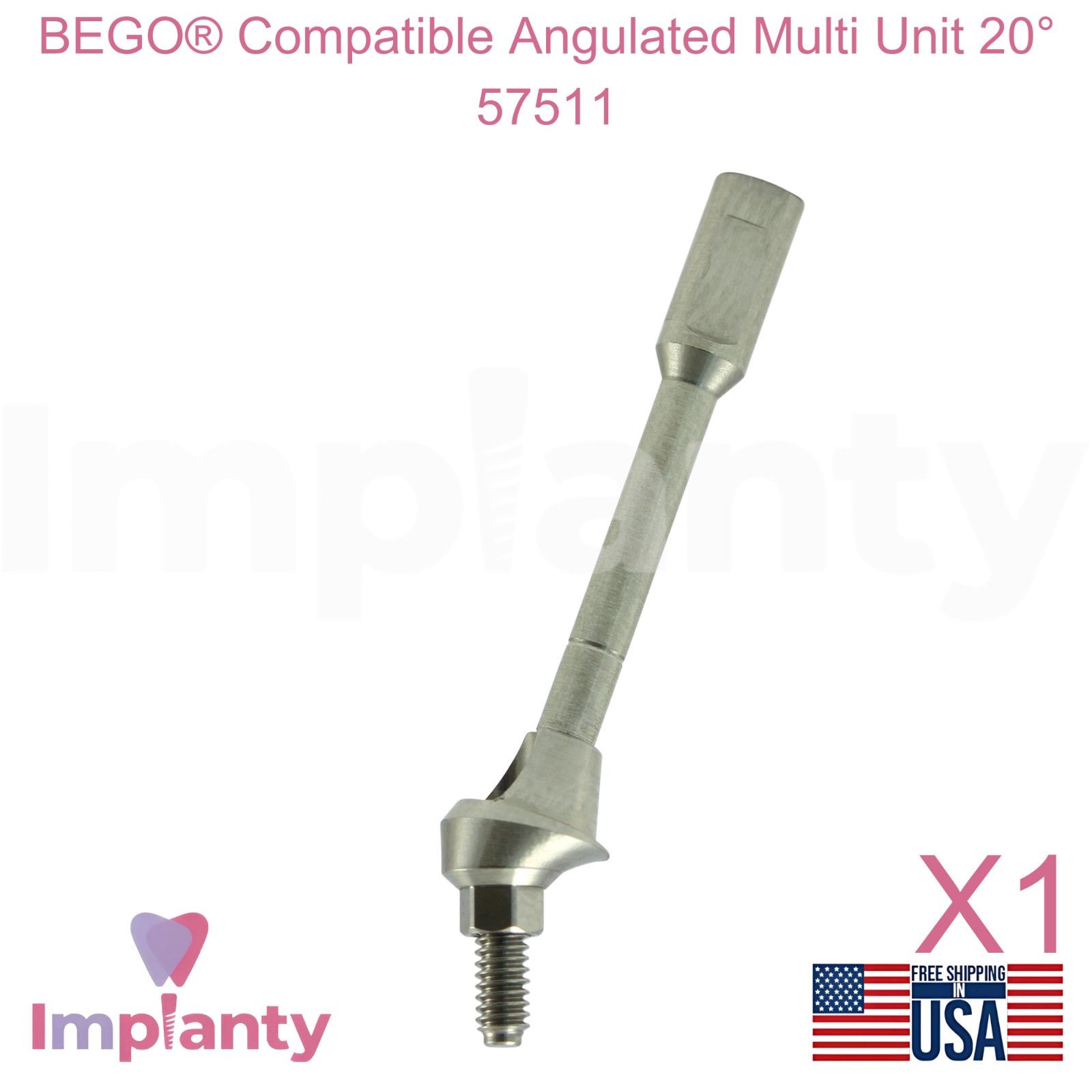 Bego® Compatible Angulated Multi Unit 20° 57511 Prosthetic Ø3.25mm & Ø3.75mm