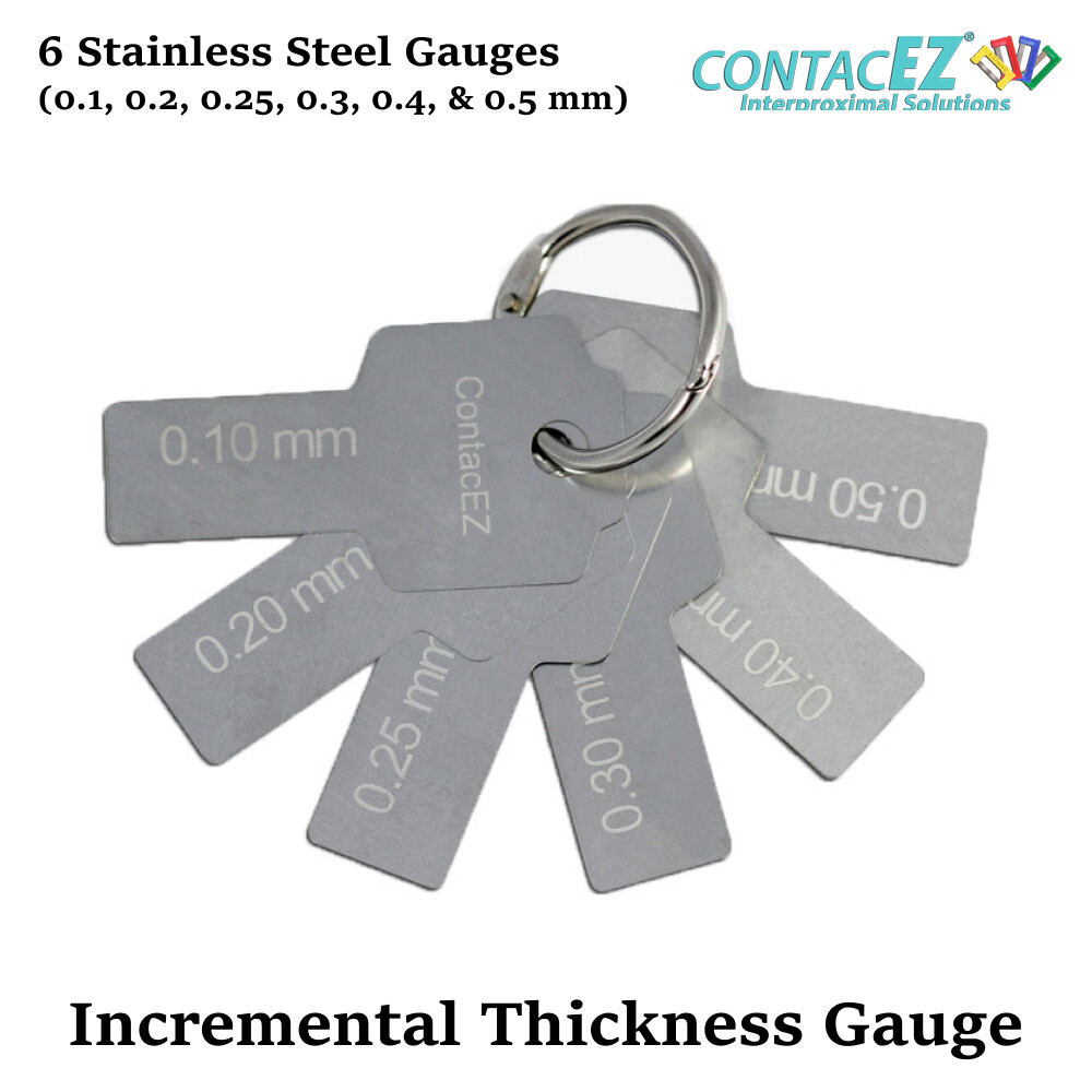 Dental Orthodontic ContacEZ Incremental Thickness Gauge Interproximal Reduction