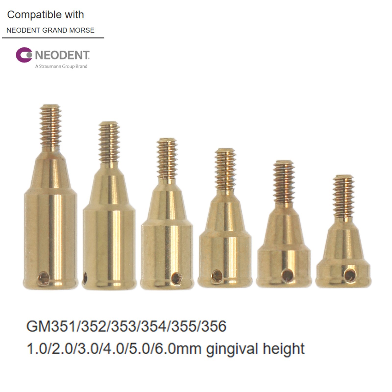 Overdenture Locator Abutment Male caps Inserts Tool for NEODENT GRAND MORSE GM