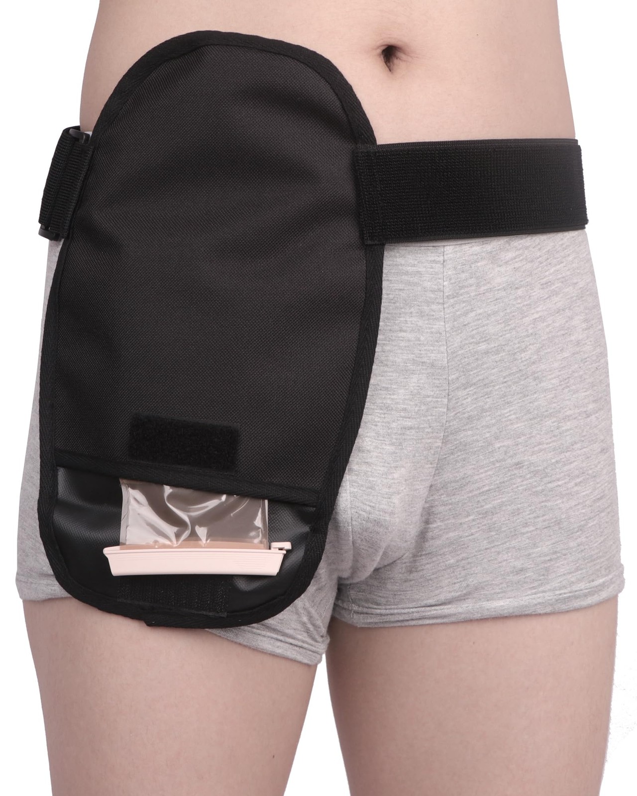 Waterproof Ostomy Bag Cover Belt Adjustable Universal Stoma Pouch Black