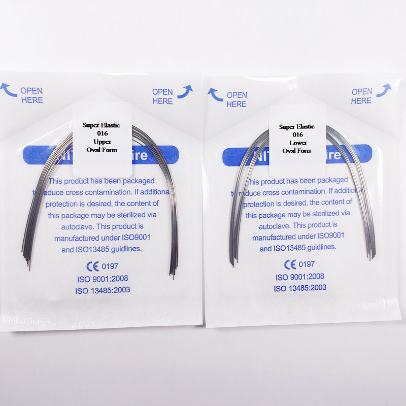 10Packs Dental Ortho Arch Wires Round Super Elastic Niti Oval Form 12-20 U/L