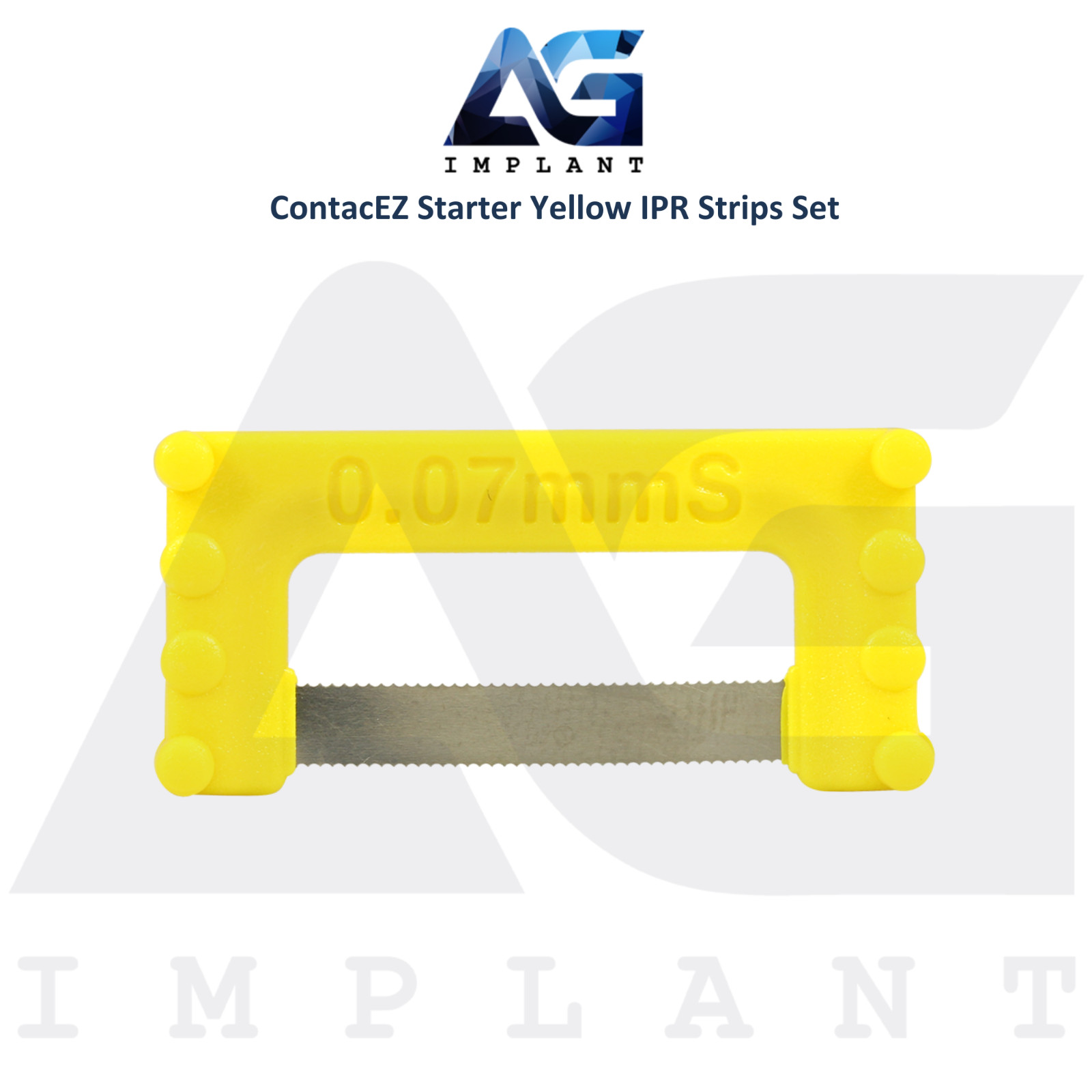 Single Sided Starter Yellow Flexible Diamond Coated Dental IPR Plus Strips Set
