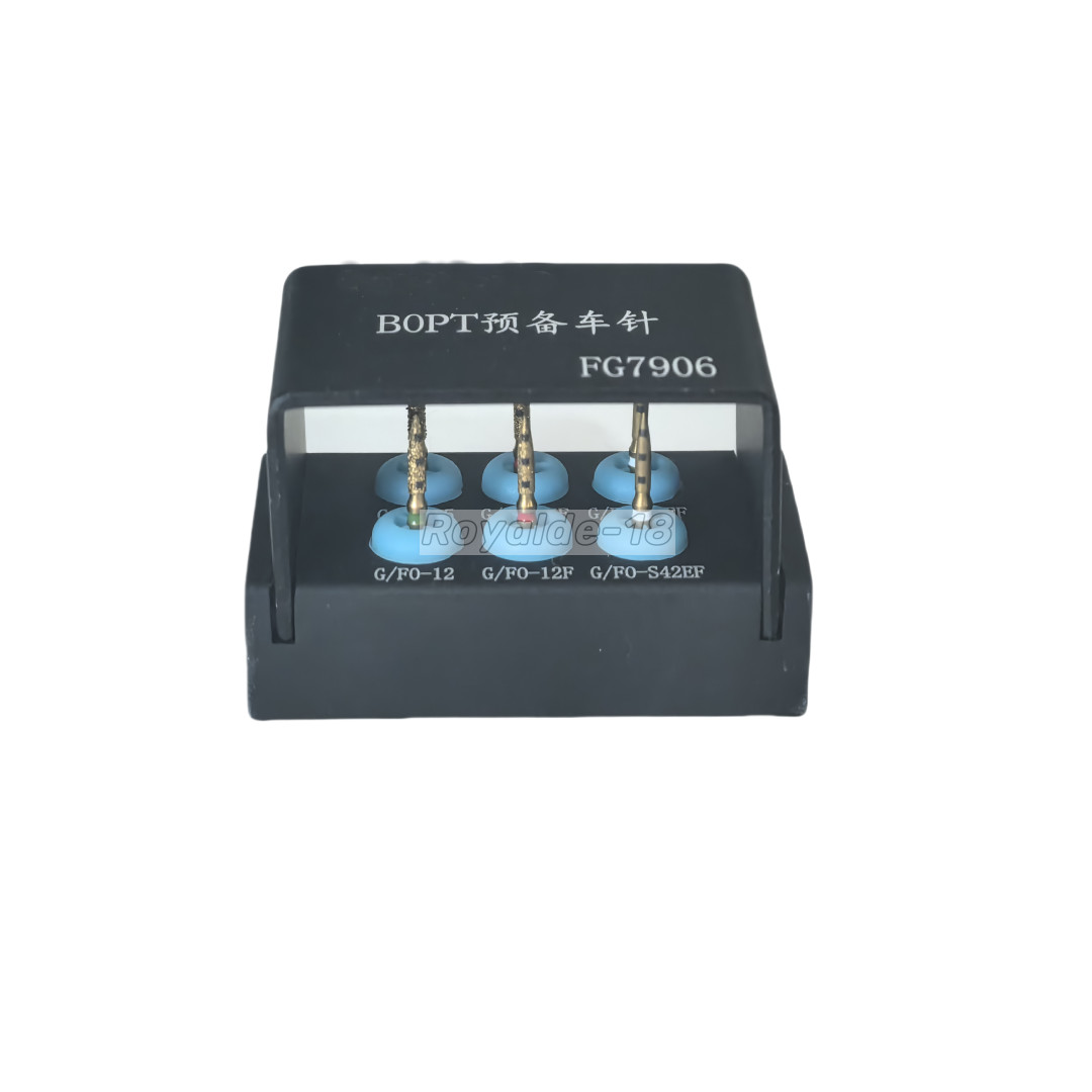 Dental BOPT Preperation Burs Vertical Diamond FG7906 Oriented Technique 6pcs/kit