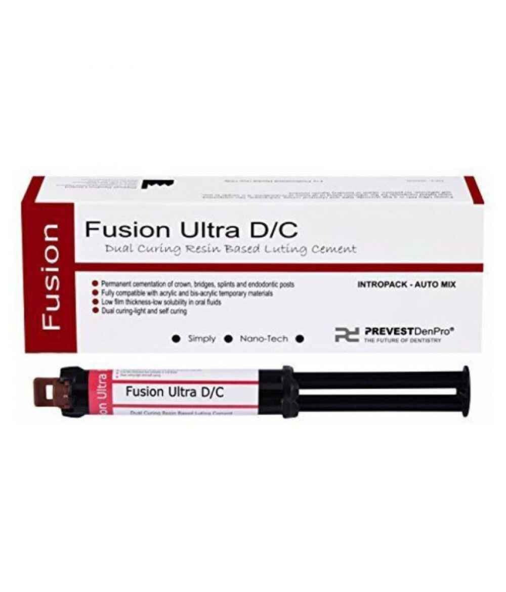Dental FUSION ULTRA DC Dual Curing Resin Based Automix Luting Cement 9gm Pack
