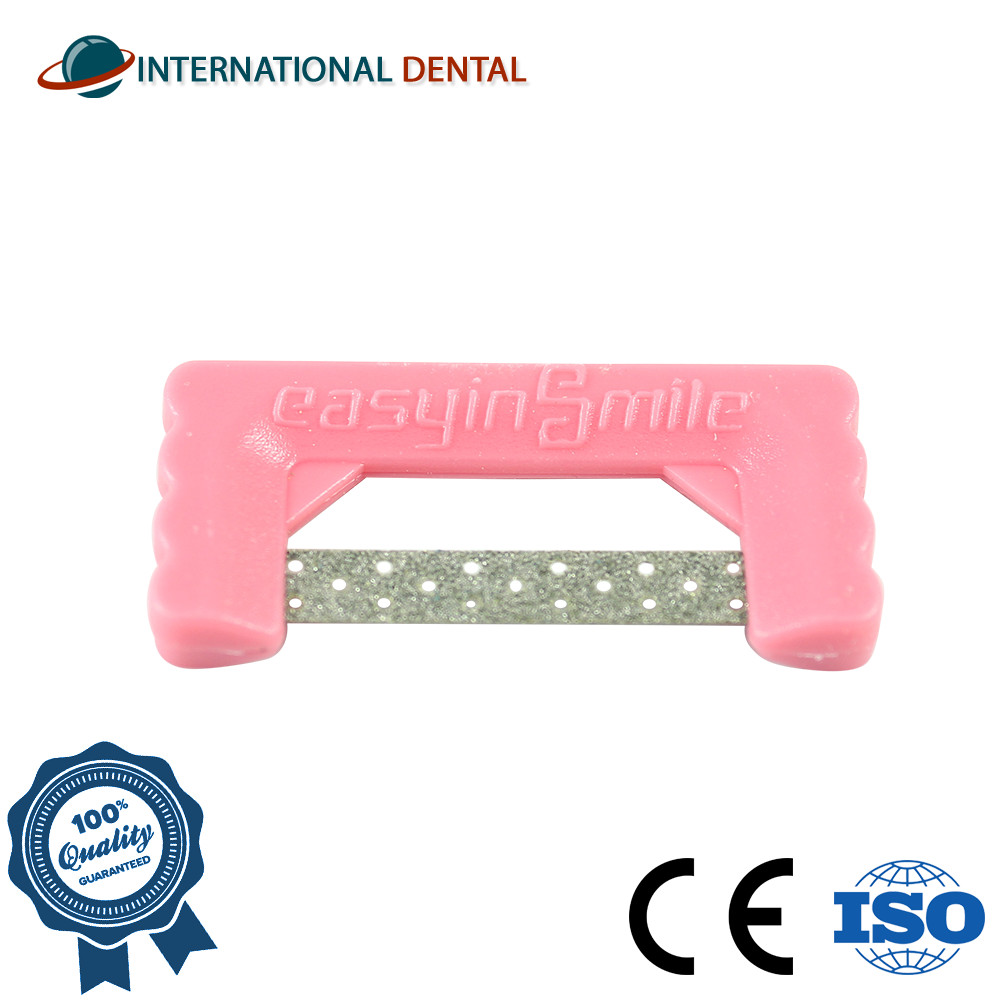 Dental Orthodontic EasyinSmile Widener Bright Pink IPR Strips Set 10pcs 4mm