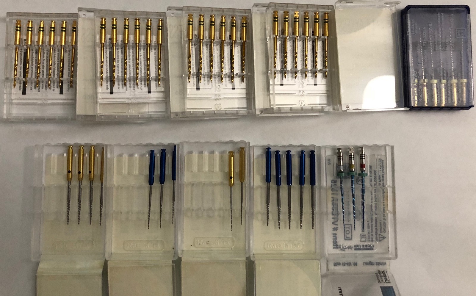 24 SybronEndo La Axxess + 14 Dentsply Orifice Openers, 4 VORTEX, 6 PATHFILES.