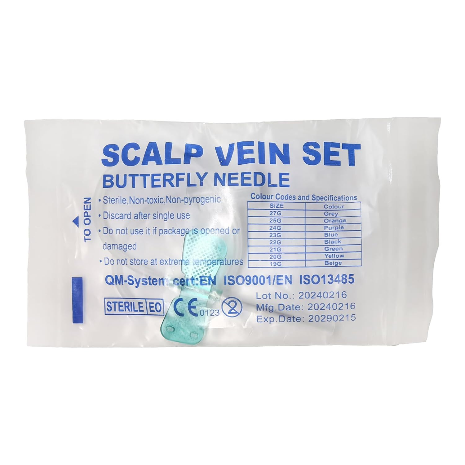 50pcs Butterfly Infusion Needle,Sterile Individual Packaging,for Veterinary 21G