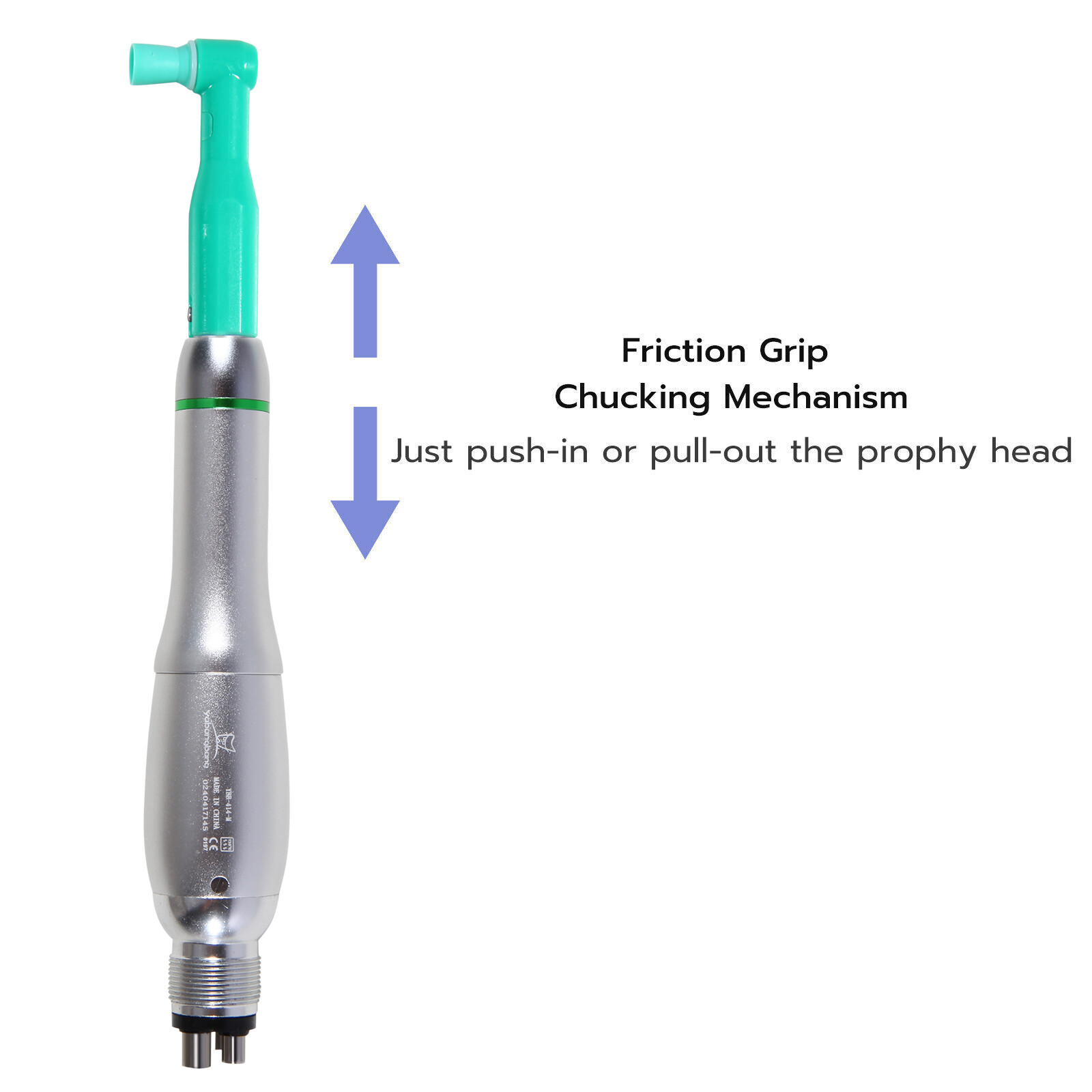 360°Swivel Dental Hygiene Prophy Handpiece Air Motor 4 Hole & 4:1 Nose Cone YB